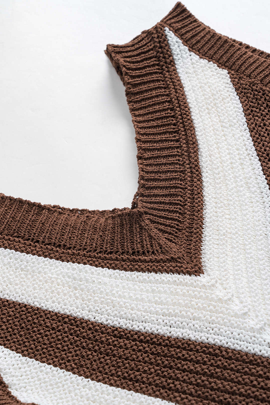 Örgü Püskül Kontrast Kolsuz Elbise