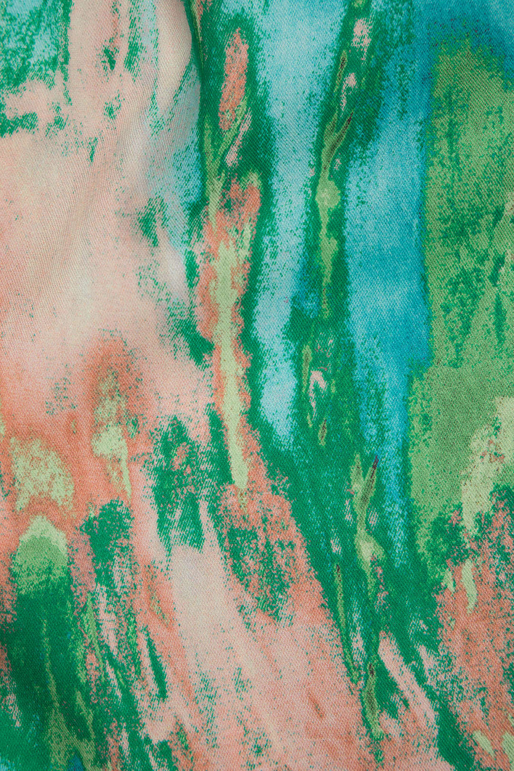 Mermer Baskılı Yüksek Bel Tam Boy Düz Pantolon