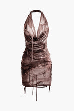 halter yaka mini elbise