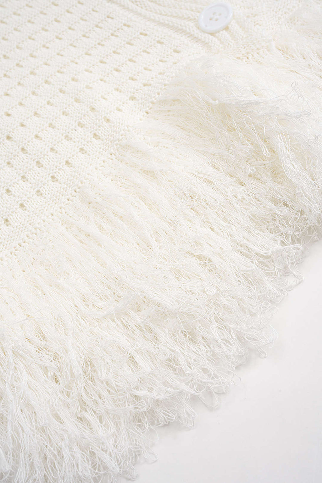 Örgü Püsküllü Kısa Kollu Üst Kadın İçin Rahat Şık Stil