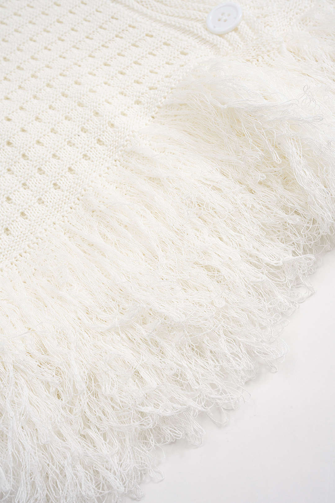 Örgü Püsküllü Kısa Kollu Üst Kadın İçin Rahat Şık Stil