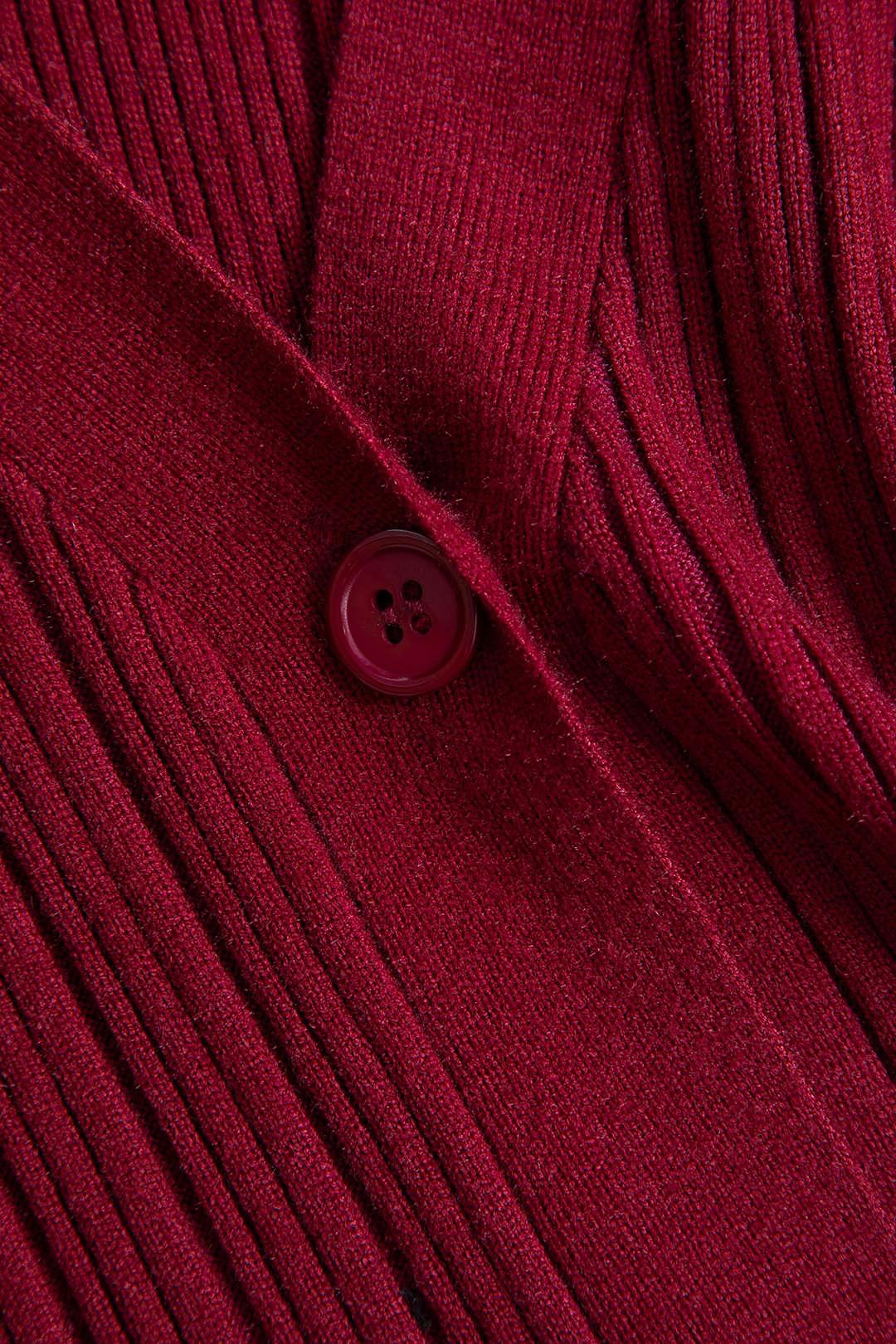 GeceKoyuKahverengi Örgülü Uzun Kollu V Yaka Elbisesi