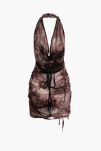 halter yaka mini elbise