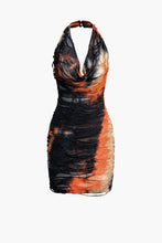 halter yaka mini elbise