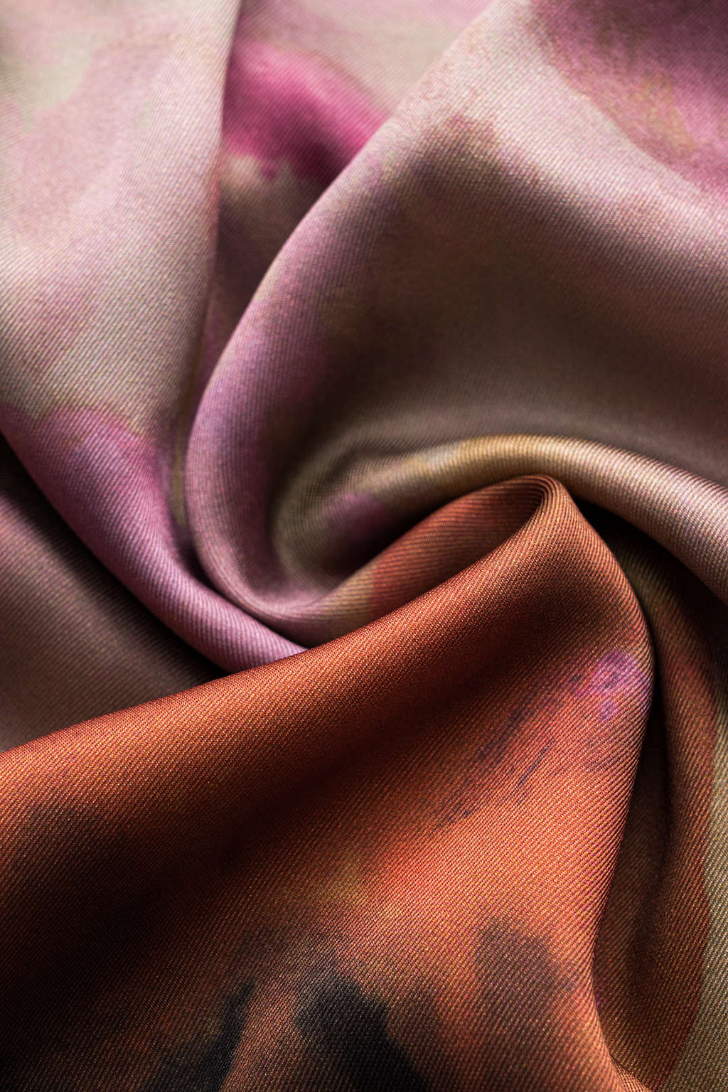 Tie Dye Fırfırlı Kesik Düğme Dönüşüm Knot Midi Elbise