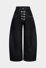 derin lacivert denim tokalı pantolon