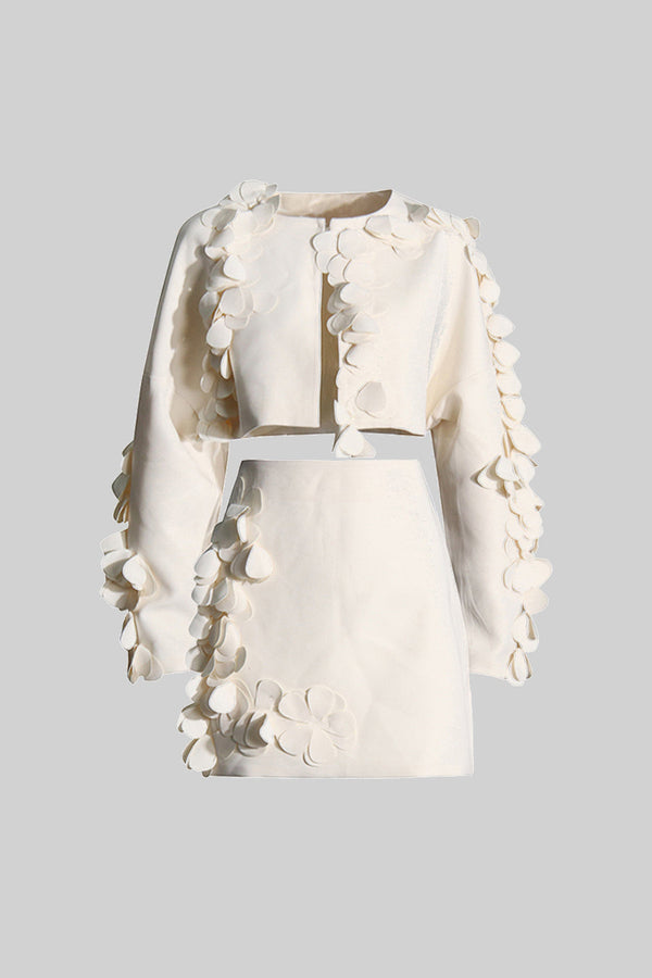 çiçekli iki parça takım