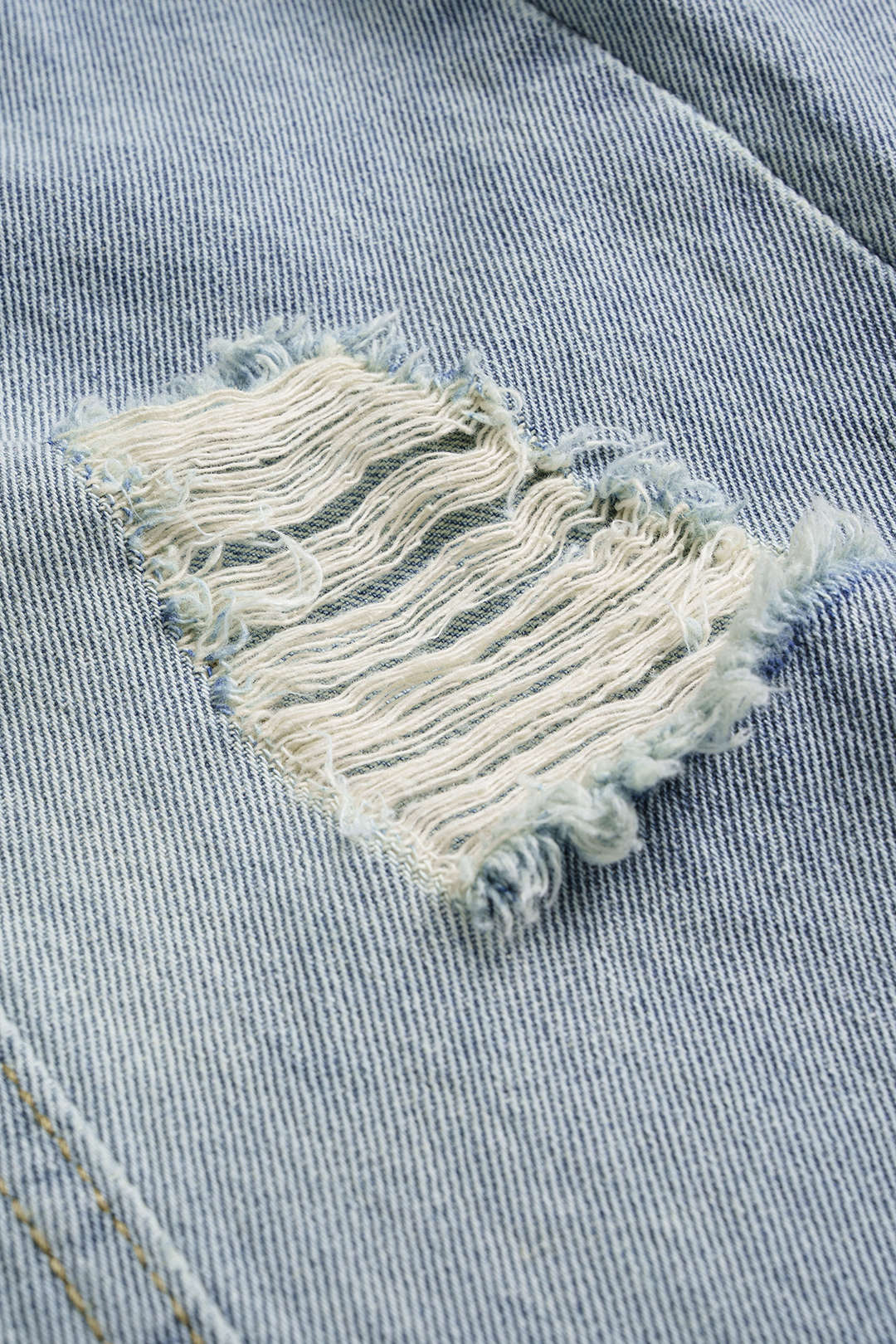 Denim Yırtık Büzgülü Barrel Kesim Özelleştirilmiş Pantolon