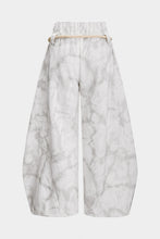 tie dye baskılı bağcıklı geniş paça pantolon