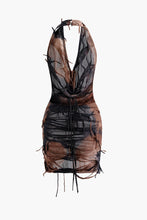 halter yaka mini elbise
