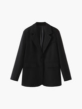 siyah klasik oversize blazer ceket