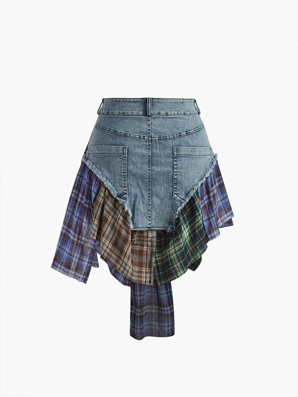 denim kısa etek