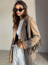 püsküllü blazer ceket