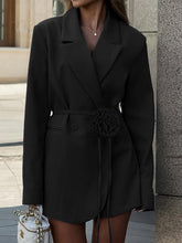 bağlamalı blazer elbise