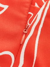 halter bağlama baskılı elbise