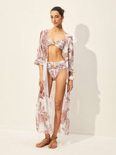 desenli uzun kimono
