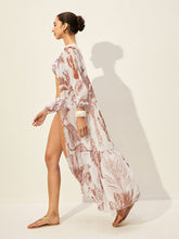 desenli uzun kimono