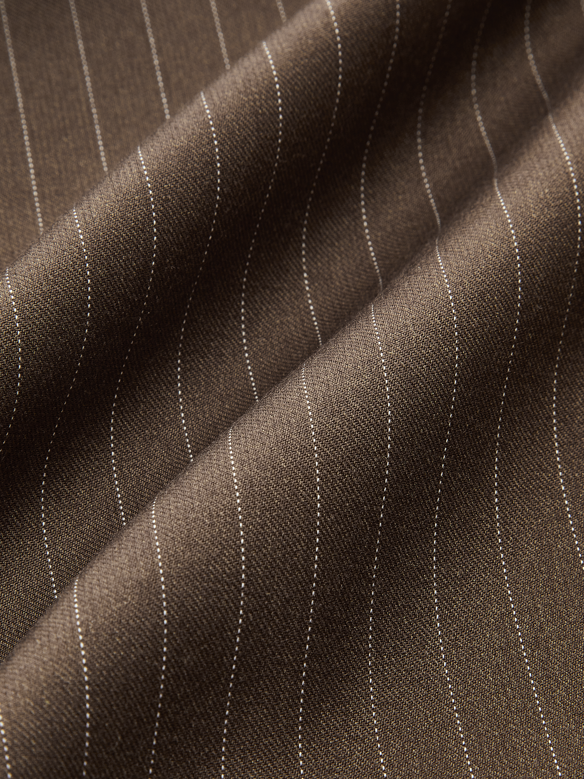 Koyu Siyah Pinstripe Wrap İnce Kumaş Etek