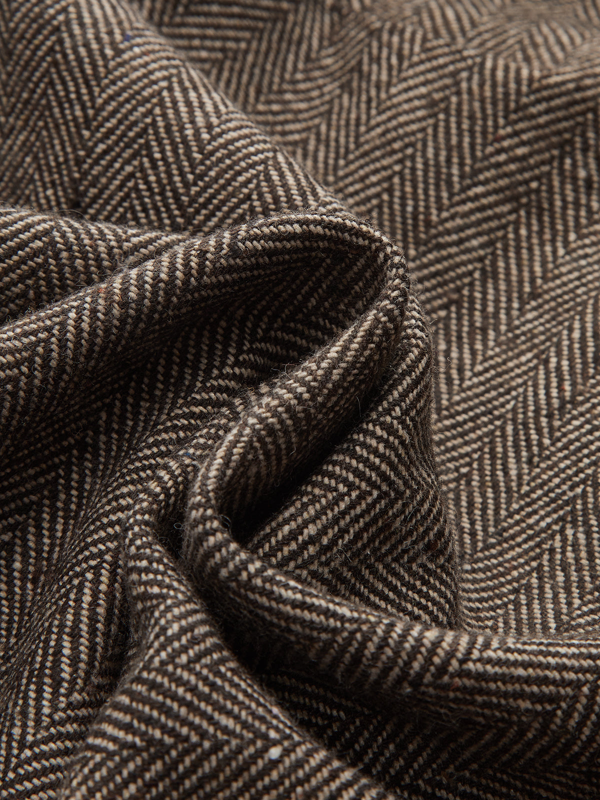 Orta Bel Kılavuzlu Desenli Eğri Paçalı Polyester Pantolon