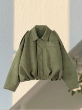 oversize süet görünümlü ceket