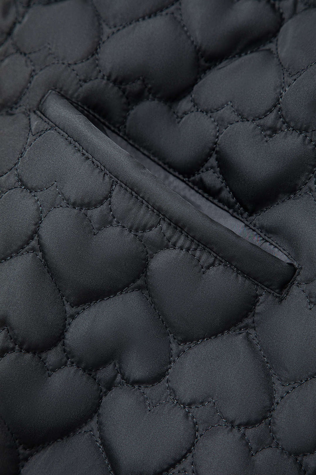 Heart Shaped Quilted Puffer Ceket