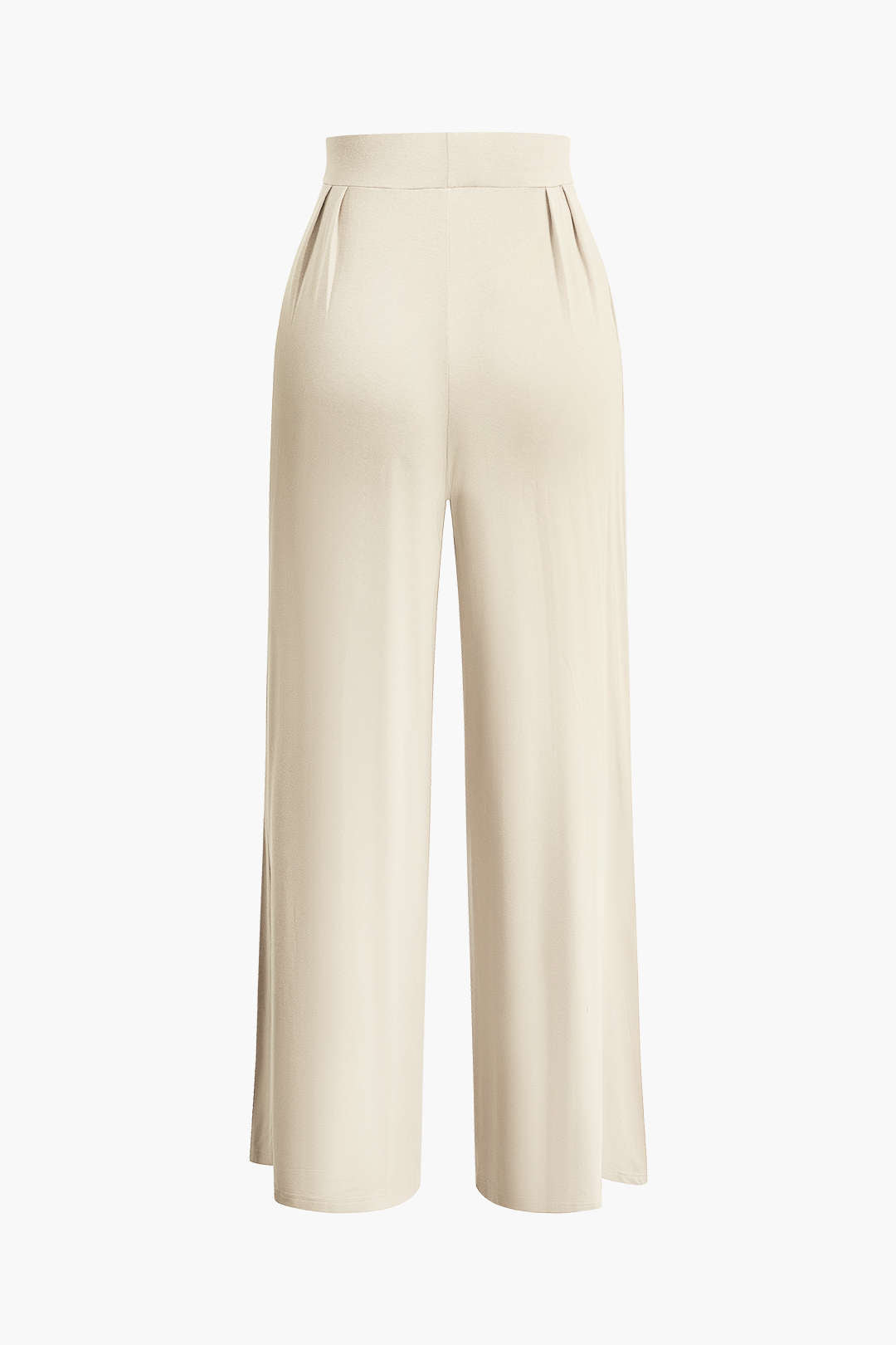 Bağlama Önü Fırfırlı Tubetop ve Plise Geniş Paça Pantolon