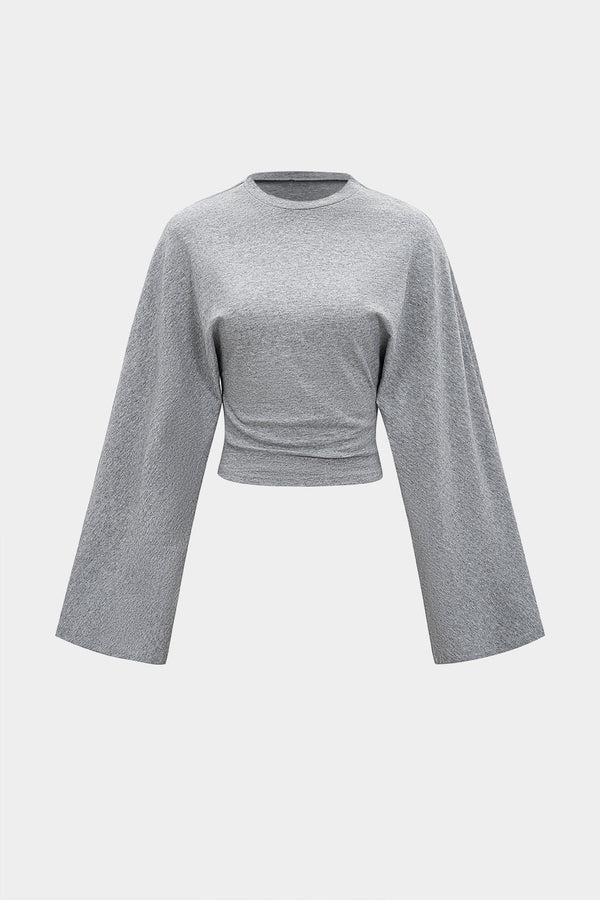 büzgülü oversize kollu bluz