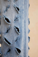 kesikli denim pantolon