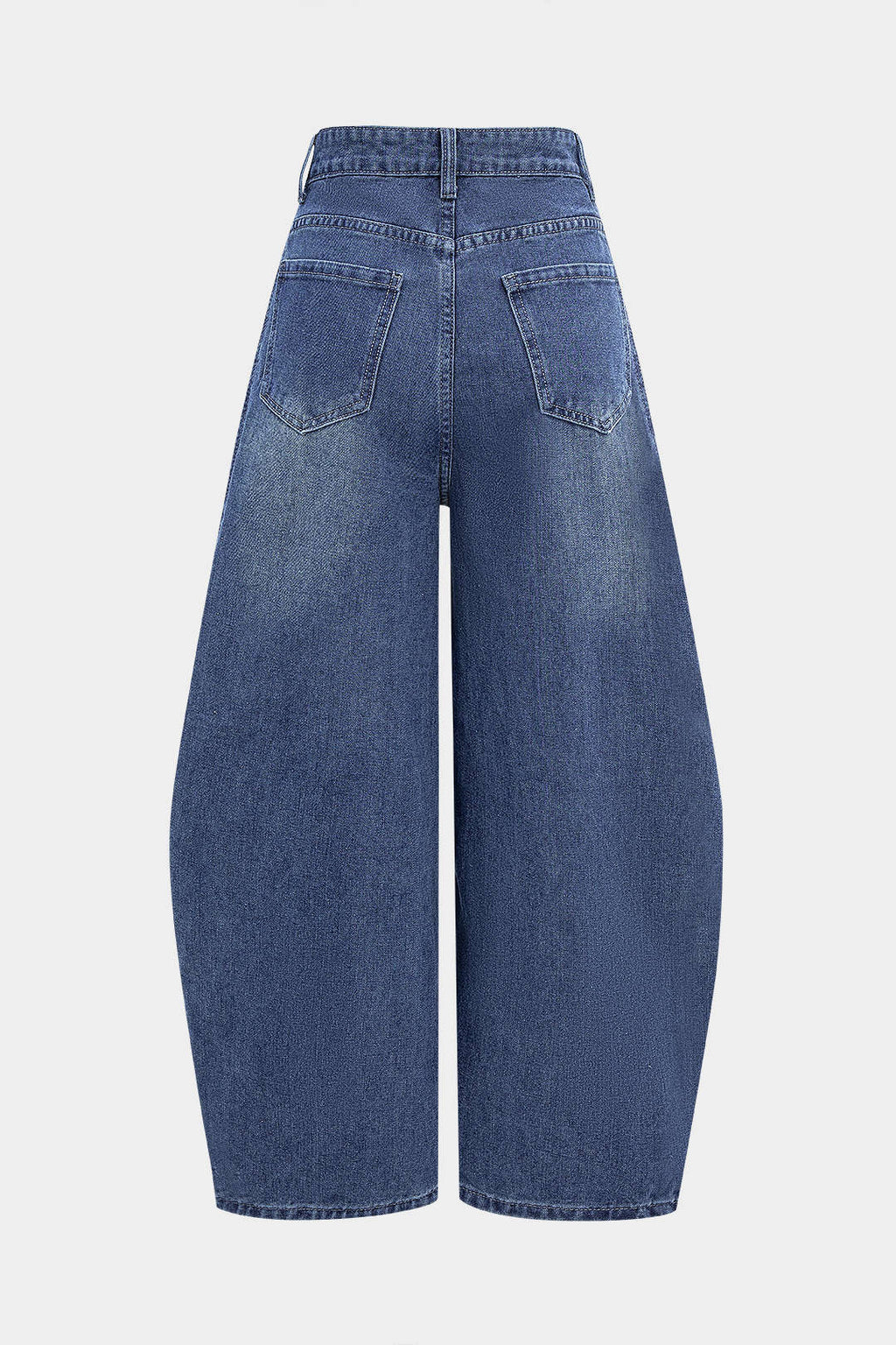 Koyu Lacivert Kontrast Detaylı Yüksek Bel Pantolonu