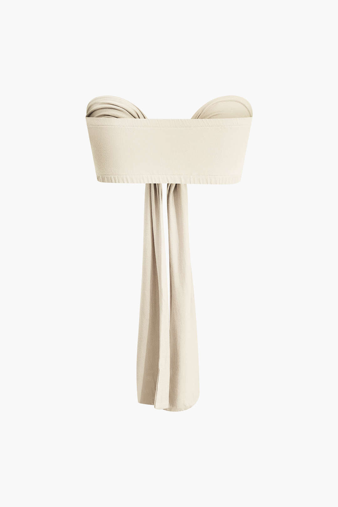 Bağlama Önü Fırfırlı Tubetop ve Plise Geniş Paça Pantolon