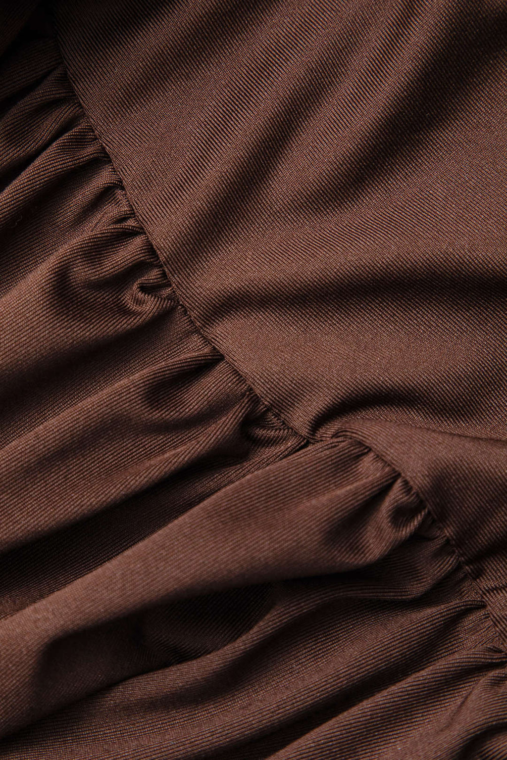 Sarmal Drapeli Yüksek Yakalıs Uzun Kollu Maxi Elbise