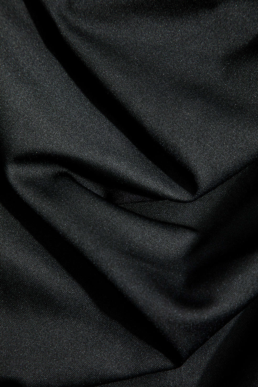 Denim Patchwork Renk Bloklu Kırışık Fermuarlı Etek