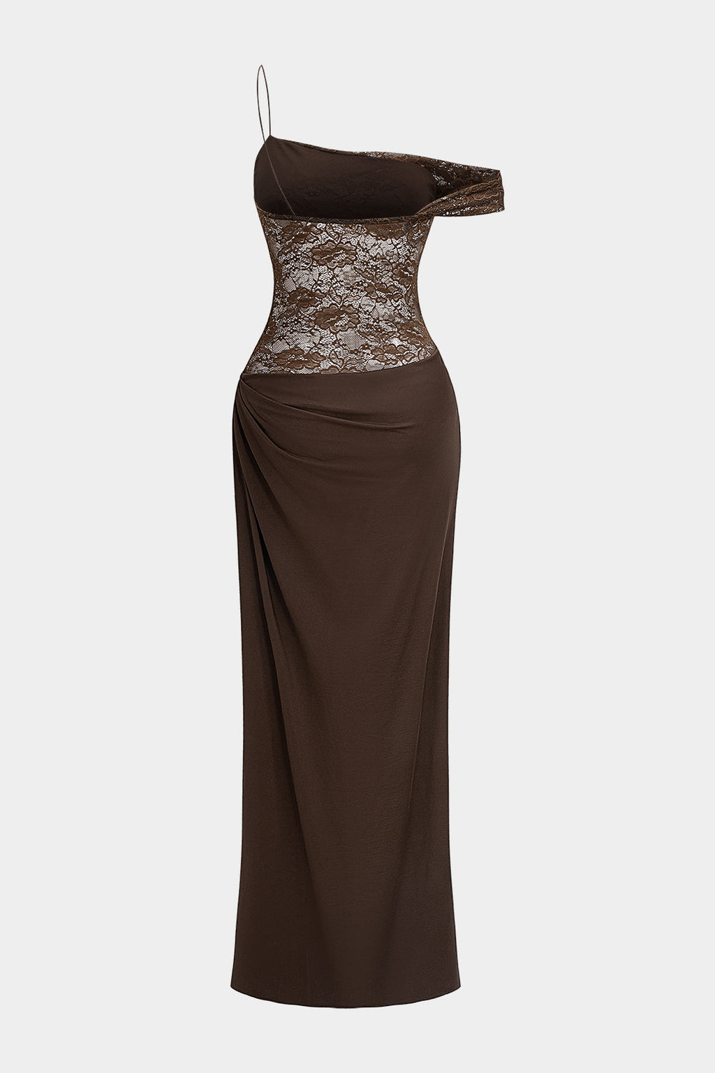 Dantel İşlemeli Patchwork Büzgülü Sırtı Açık Elbise