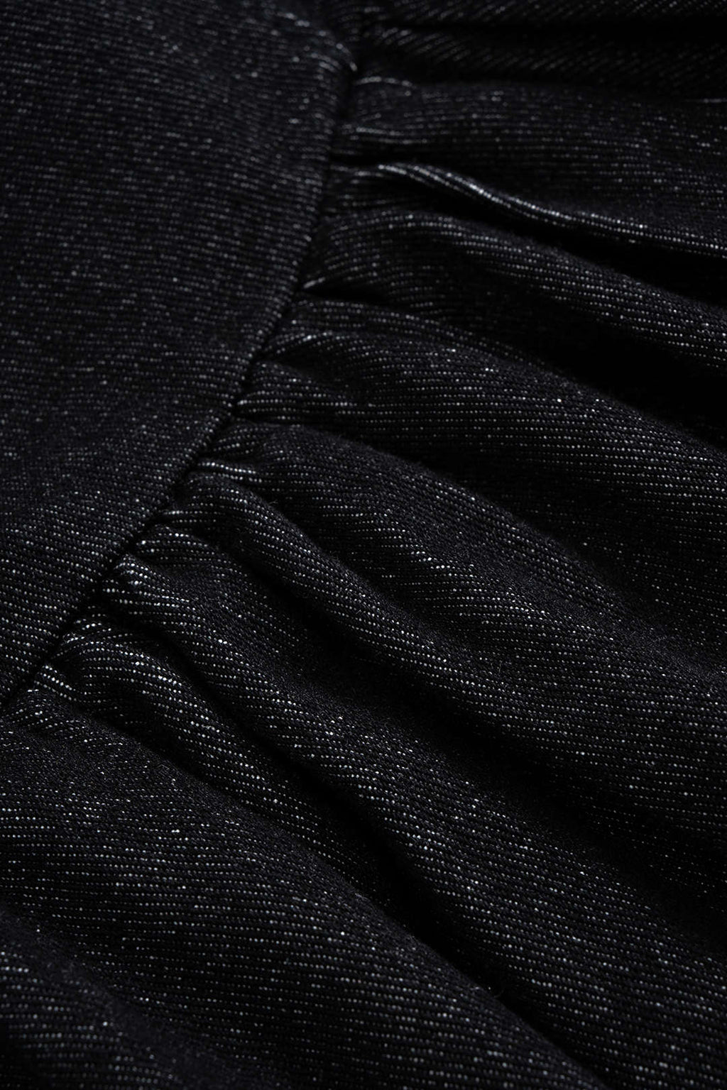 Mavi Denim Büzgülü Kolsuz Mini Elbise