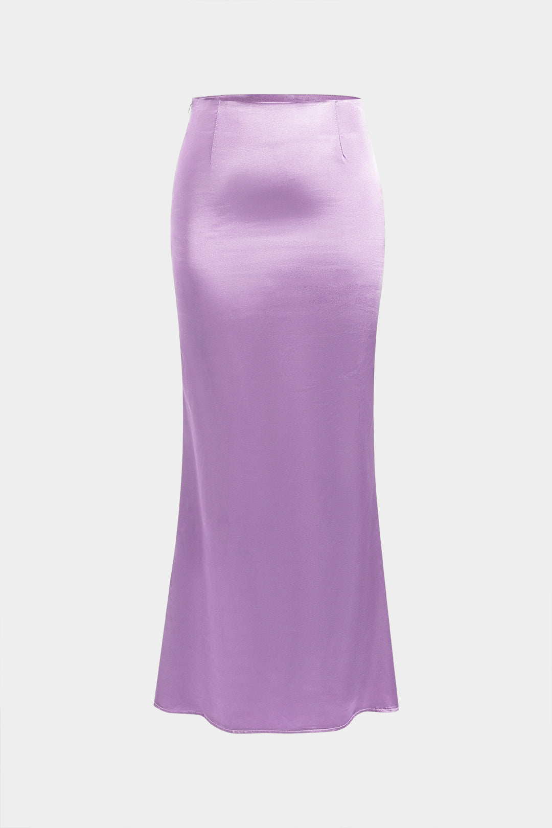 Saten Fermuarlı Etek