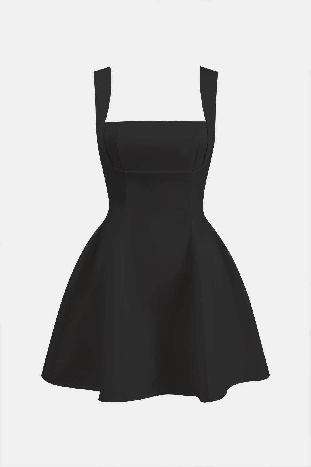 Bağcıklı Fermuarlı Sırt Dekolteli Mini Elbise