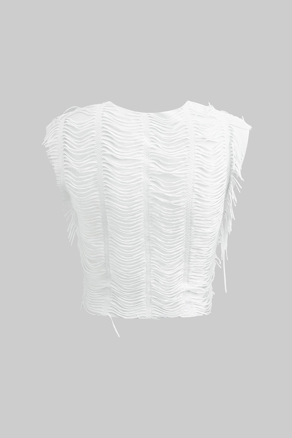 Yıpranmış V Yaka Kısa Kol Kesik Etek Takım