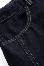 düğmeli denim barrel pantolon