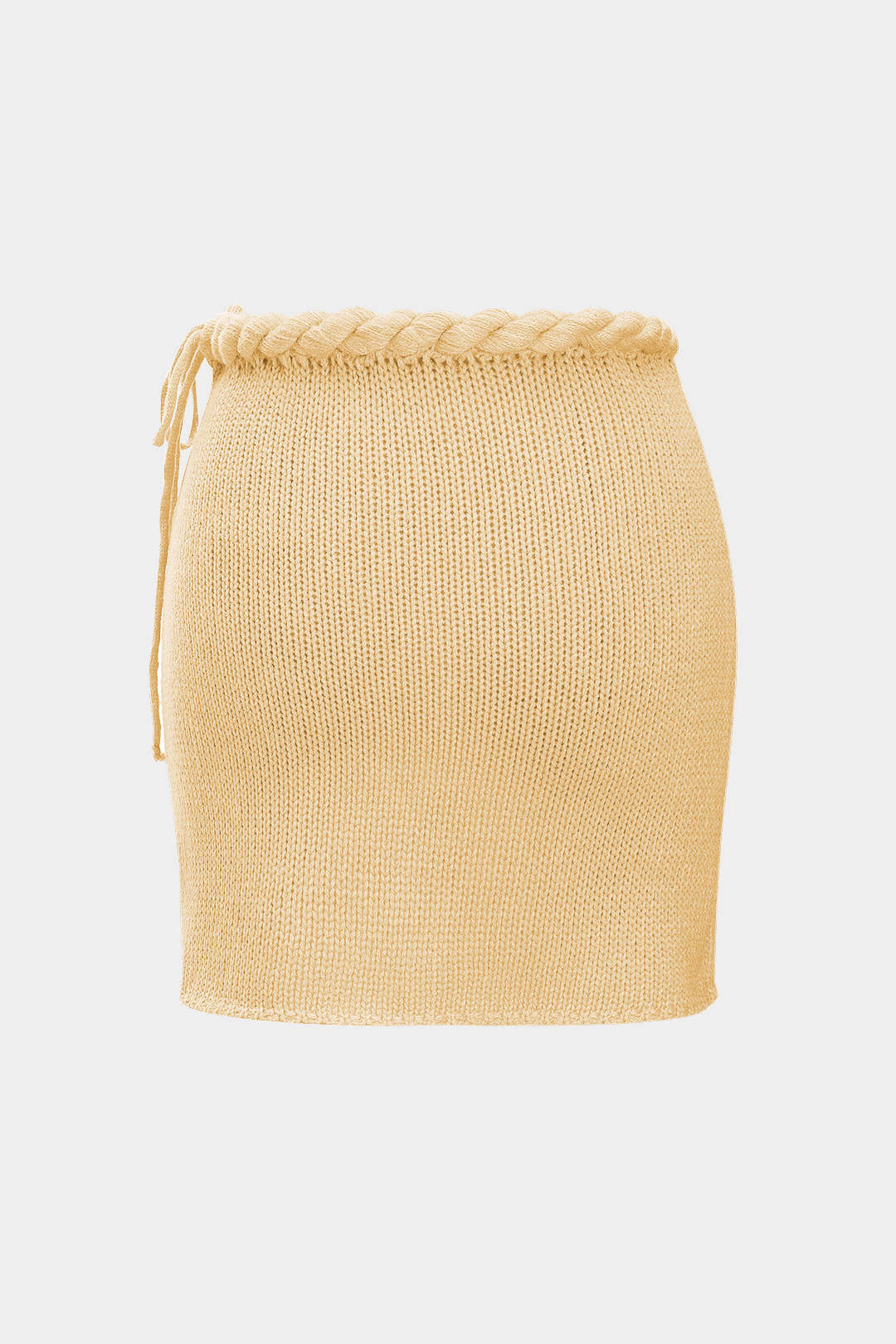 Örgü Dokuma Bağcıklı Etek