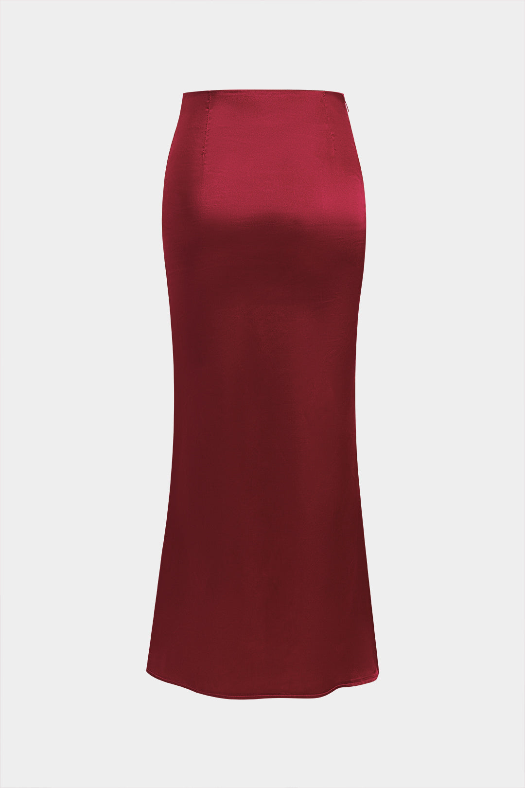 Saten Fermuarlı Etek