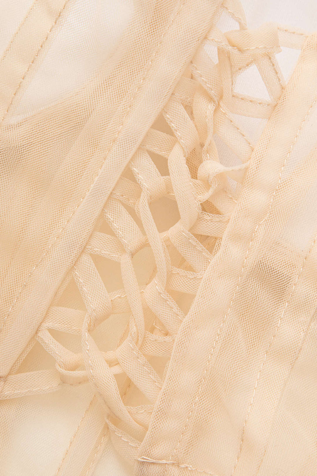 Bağcıklı Şeffaf Afile Korse Straplez Üst