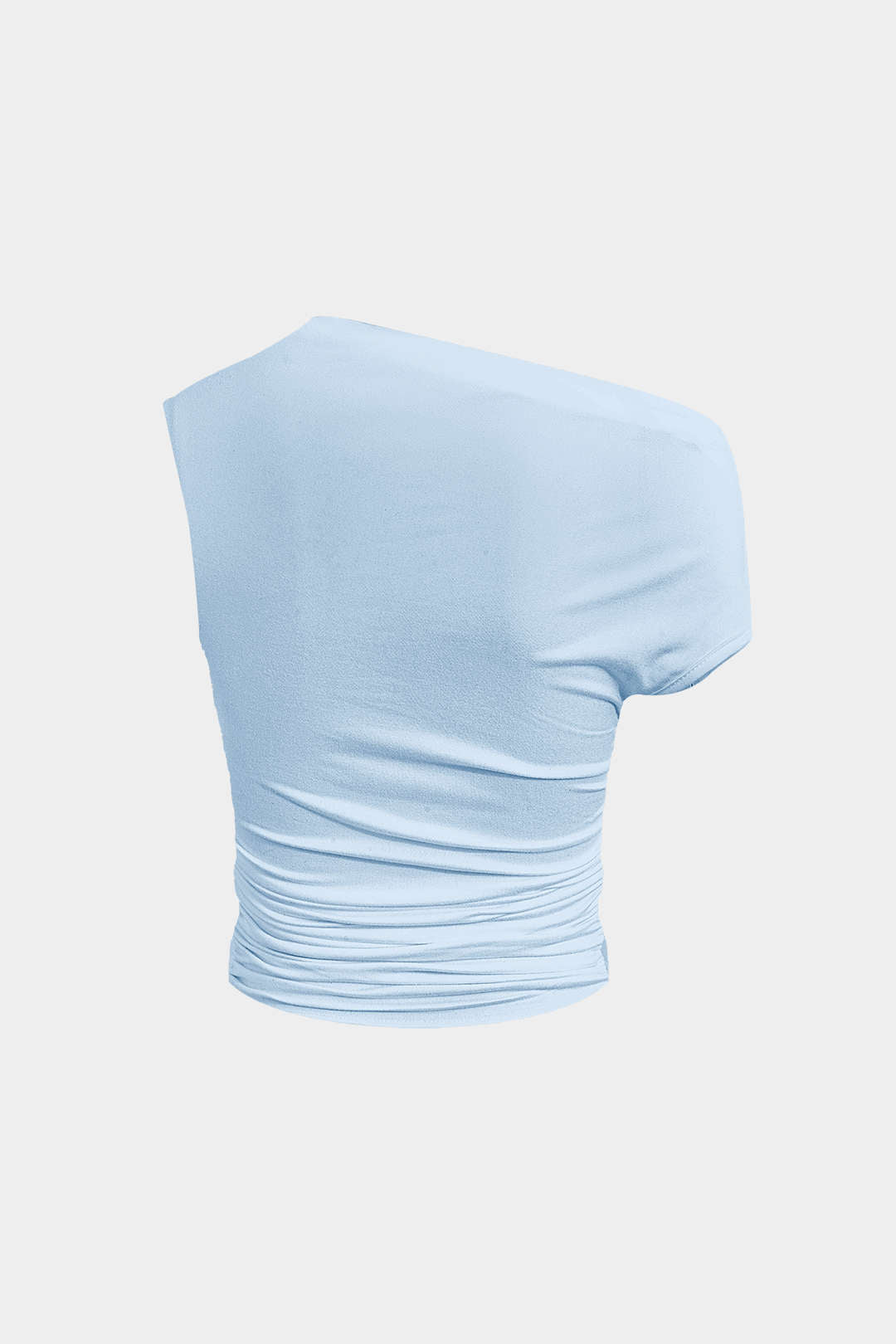 Basic Asimetrik Yırtmaçlı Crop Top Ve Bağlamalı Mini Etek Seti