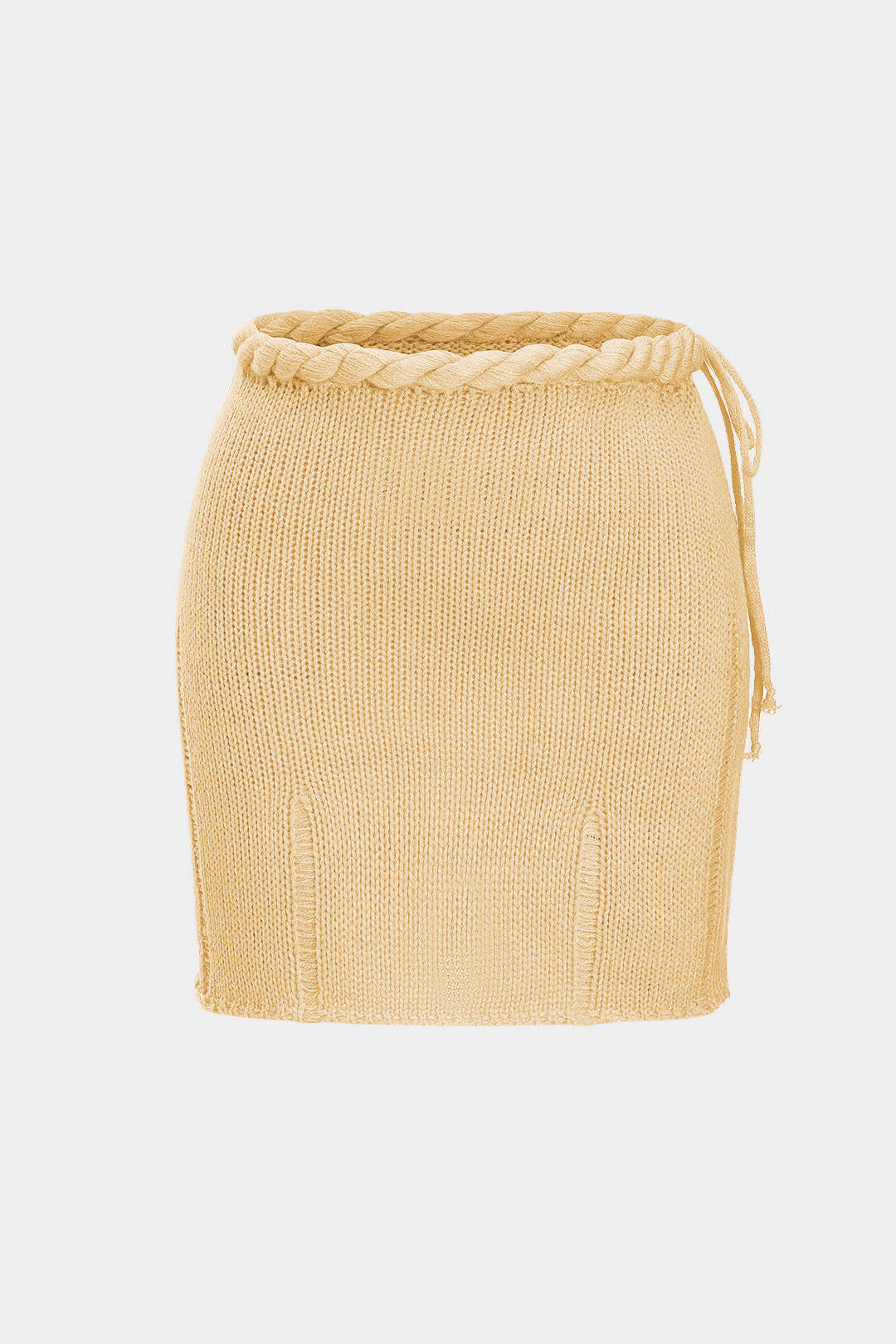 Örgü Dokuma Bağcıklı Etek