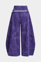 tie dye baskılı bağcıklı geniş paça pantolon