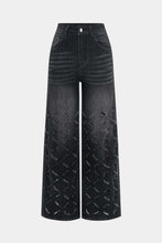 kesikli denim pantolon
