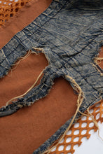 file denim detaylı bluz