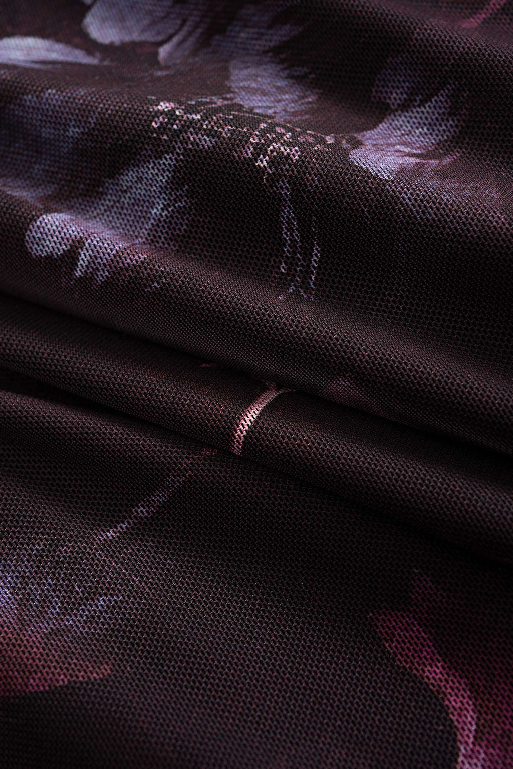 Siyah Mesh Çiçekli Desenli Dantel Detaylı Elbise