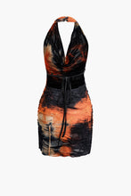 halter yaka mini elbise