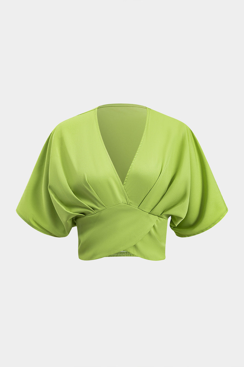 Büzgülü Kısa Kollu Üst ve Çiçek Desenli Fermuarlı Geniş Paçalı Pantolon Seti