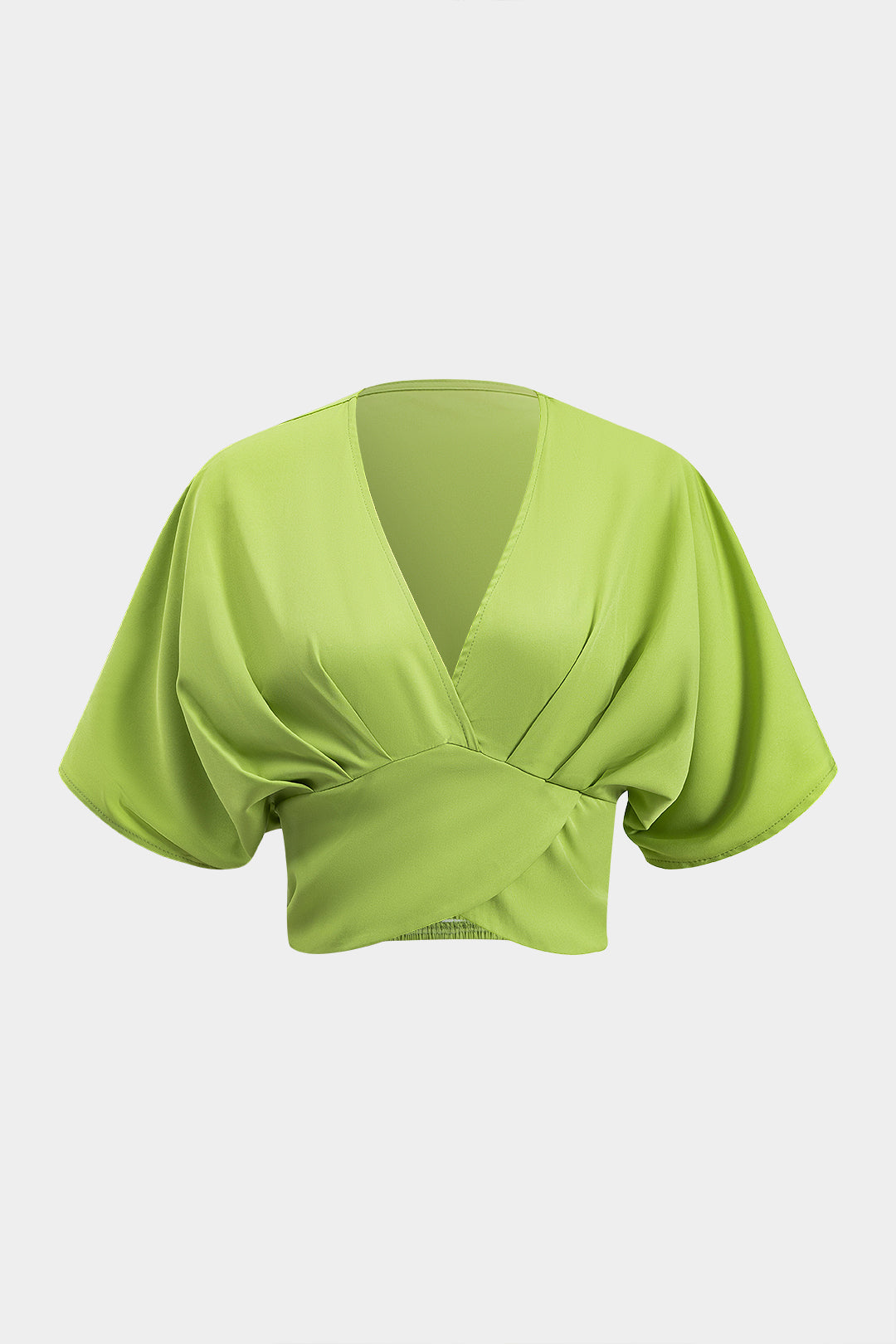 Büzgülü Kısa Kollu Üst ve Çiçek Desenli Fermuarlı Geniş Paçalı Pantolon Seti